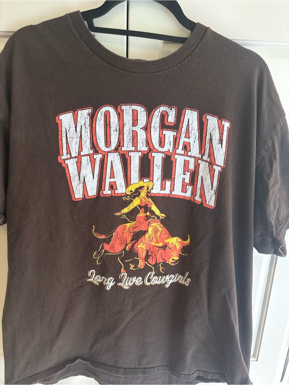 Morgan Wallen Brown Graphic Tee - 'Long Live Cowgirls' large
